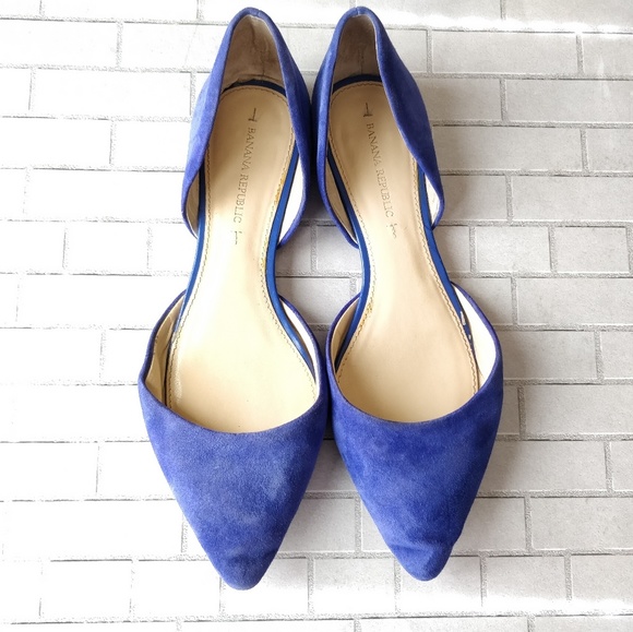 Banana Republic Shoes - Banana Republic Alani Cobalt Blue Pointy Flats 9